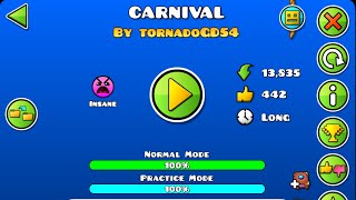 How is this not rated yet Carnival by TornadoGD54 100  Amazing Unrated Easy Demon [upl. by Thaine]