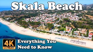 Skala Beach Skala Kefalonia Cephalonia Greece in 4K  Everything [upl. by Orlantha]