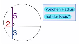 Welchen Radius hat der Kreis [upl. by Atolrac599]