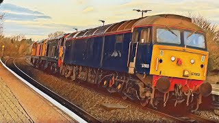 An LSL Triple Header 57003 20302 amp 20311 speed down the Oxford Canal Line 21324 [upl. by Ehgit]