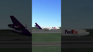 FedEx MD11 HARD Landing aviation pilot rfs realflightsimulator landing plane avgeek fedex [upl. by Meece]