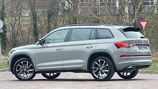 Skoda NEW Kodiaq 2022 Sportline in 4K Steel Grey Meteor 20 Inch Vega Walk around amp detail inside [upl. by Okiam]