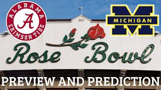 2024 Rose Bowl Alabama vs Michigan  Preview and Prediction [upl. by Skinner]