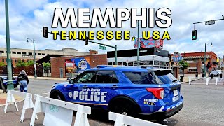 Tennessee Driving Tour USA  Downtown Memphis Tennessee  4K [upl. by Aynodal592]