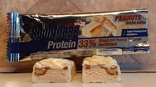 TasteTest DM Sportness Protein Bar 🥜 White Peanut Caramel 🥜 [upl. by Aiotal55]