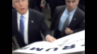 Mr Trump Kisses The Sons banners of The Remembrance Project Moms [upl. by Hardner]