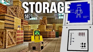 Building Realistic Storage amp Security  Lets Play Minecraft 587 [upl. by Hanus]