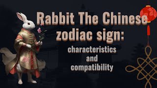 Rabbit 🐇 the chinese zodiac sign🪧🌒 characteristics and compatibility [upl. by Kcirtapnaes657]