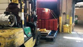 Load Warehouse Racking Into Enclosed Dry Van Trailers FAST No More Tarping Required [upl. by Sherborne463]