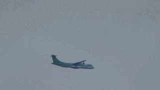 Jet Planes Flying Over Firth Of Forth To Airport In Edinburgh Scotland [upl. by Hamel]