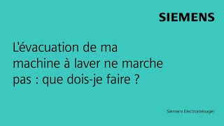 Lévacuation de ma machine à laver ne marche pas  que doisje faire [upl. by Annahael656]