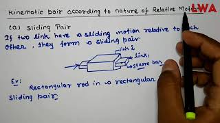 Types of Kinematic pairs  Being Learning [upl. by Cosetta889]