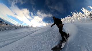 Schweitzer Mountain  Bluebird Powder Day 182022 [upl. by Harrell]