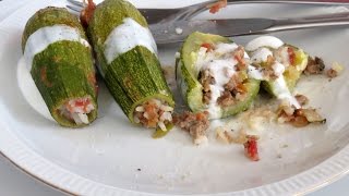 Zapallitos Calabacines Rellenos  The Frugal Chef [upl. by Delainey]