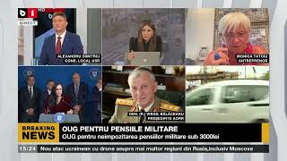 OUG PENTRU PENSIILE MILITARE B1TV 10 sept 2024 [upl. by Ecnesse]