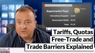 Tariffs Quotas Free Trade and Trade Barriers Explained [upl. by Gainer]