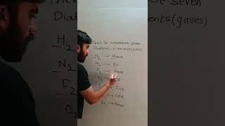 Trick for diatomic gases trending tricks science education class12 class10 class9 chemistry [upl. by Kho]