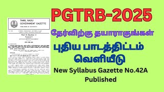 PGTRB New Syllabus published [upl. by Llertac]