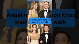 Angelina Jolie and Brad Pitts son Knox made his first red walk angelina bradpitt [upl. by Stark]