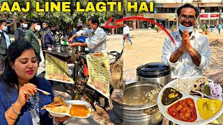 Hardworking Man selling Thali on CYCLE Only 40 Rs । Delhi। Street food india । Motivational story [upl. by Clarabelle]