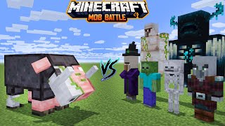 Zoglin With Netherite Armor vs All Minecraft Mobs in minecraft battle  Zoglin Netherite vs Warden [upl. by Ulland191]