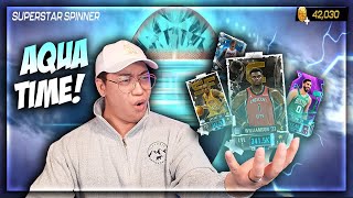 NBA 2K MOBILE SO MANY AQUAMARINE CHOICES SUPERSTAR SPINNER amp ANKLE BREAKER PACK OPENING [upl. by Gavriella]