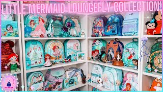 My Disney The Little Mermaid Loungefly Mini Backpack Collection Disney Princess Villain Haul Vlog [upl. by Vin]