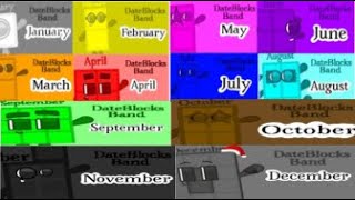 Dateblocks Band JanuaryDecember Full for RodolfoYT2024 [upl. by Ecirtahs]