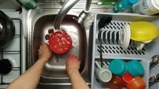 15 November 2024  Washing dishes clean with me transparent cleaning ASMR notalk Episode 1404 [upl. by Imarej]