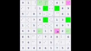 Sudoku Demonstration  Skyscraper Technique Example 04 [upl. by Eyahsal]