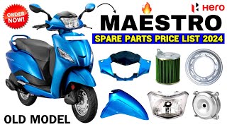 Hero Maestro Old Model Spare Parts Price List 💙  Online Shopping 🚚🇮🇳 91 98932 35053 [upl. by Mastat]