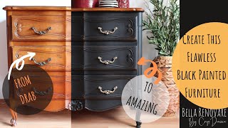 Create This Flawless Black Painted Furniture Using Mineral Chalk Paint [upl. by Segal]