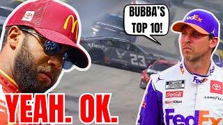 Denny Hamlin SWEARS Bubba Wallace is a TOP 10 NASCAR DRIVER as Wallace Sits OUTSIDE Cup Playoffs [upl. by Hekking]