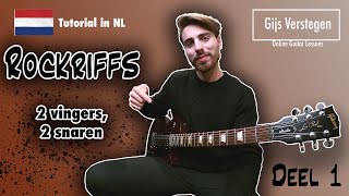 Gitaar Rock Riffs Les  Deel 1  Elektrische gitaar leren spelen [upl. by Ollayos]