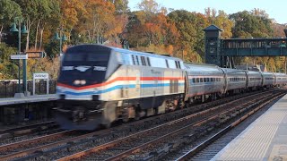 Railfanning MetroNorth and Amtrak at Scarborough [upl. by Ahsekim]