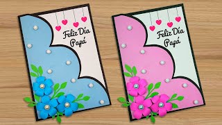 💙Como hacer una tarjeta para el DÍA DEL PADRE 🌺 Handmade easy Card Tutorial  Fathers Day [upl. by Mettah55]