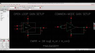 CMRR Calculation of OPAMP cadence opamp [upl. by Eon]