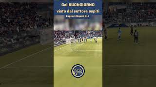 Gol BUONGIORNO visto dal settore ospiti Cagliari Napoli 04 [upl. by Aisercal]