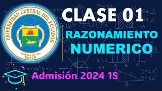 CLASES GRATIS 01 UCE Examen de Admisión 2024  Universidad Central del Ecuador [upl. by Annaeirb]