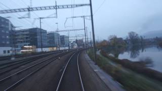 Lokführerstandsfahrt Re 460 Ausfahrt Zürich  Baden [upl. by Libys]