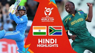 India v South Africa  Semifinal Hindi Highlights  U19 CWC 2024 [upl. by Asilegna]