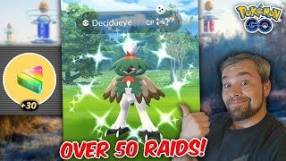 This went Way Better than I thought it would Over 50 Hisuian Decidueye Raids Pokémon GO [upl. by Gabbie159]