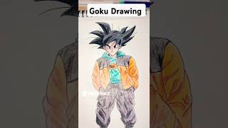 How To Draw GOKU😎dbzanimegokufanartgoku ytshorts [upl. by Aikemat]