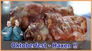 Haxen vom Kohlegrill  Gegrillte Haxe zum Oktoberfest [upl. by Ressler258]