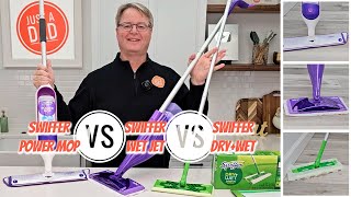 3 Swiffer Mop COMPARISON DryWet WetJet amp PowerMop [upl. by Htebaras]