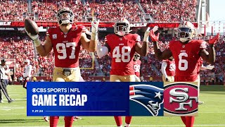 Niners DEMOLISH Patriots to avoid 3rd straight loss Pats offensive woes continue  Game Recap [upl. by Navoj673]