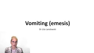 The vomiting reflex  the physiology of vomiting [upl. by Jadd]