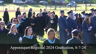 Apponequet Regional High School 2024 Graduation 6724 [upl. by Noelle]