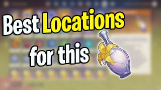 Best locations of Sanctifying Elixir in Genshin Impact for F2P players🔥😯 [upl. by Aimaj174]