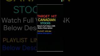 TARGET HIT Canadian Stocks Canada Stocks Watch Full LONG Video how i Hits Targets [upl. by Jolda]